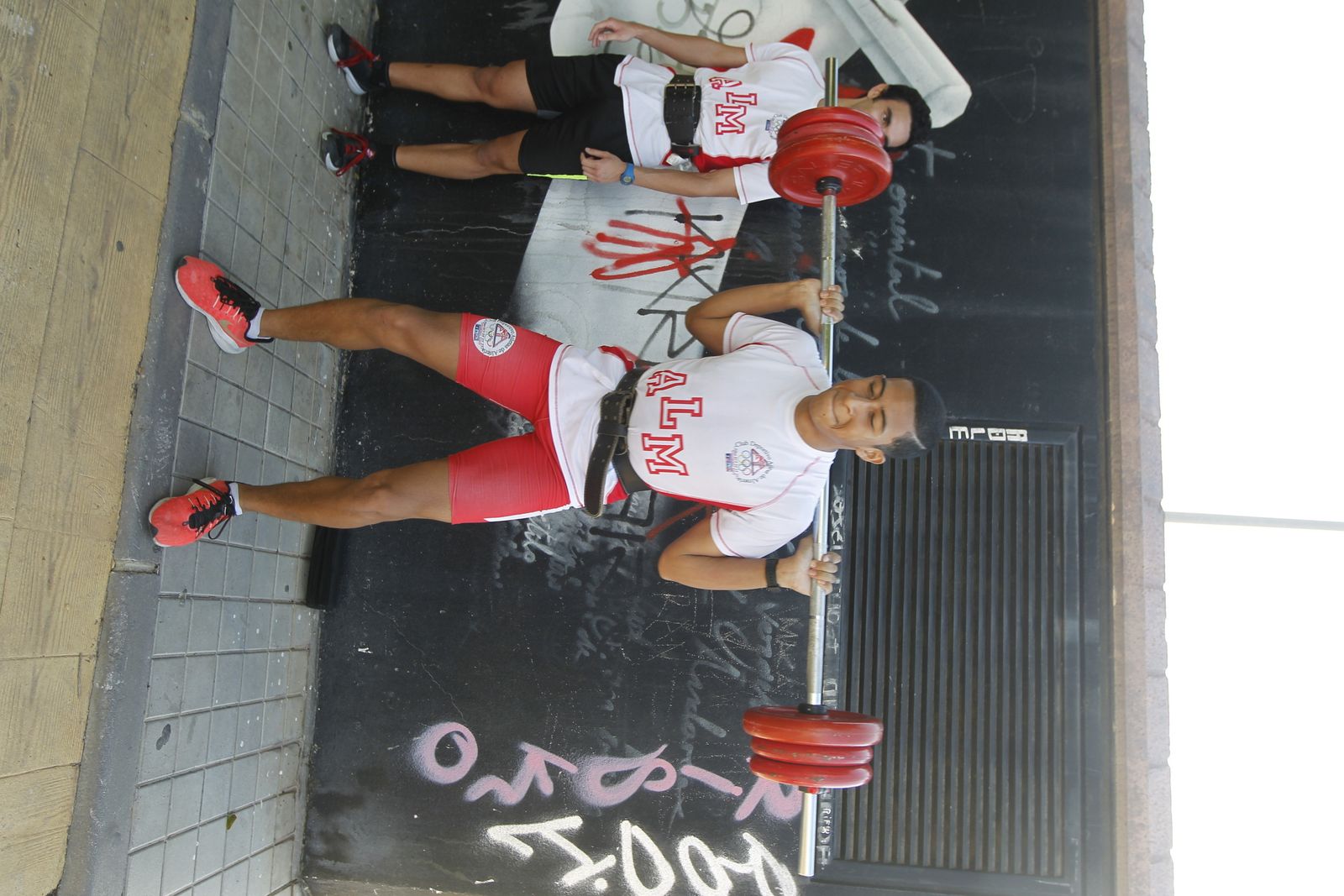 Entrenamiento del CD Atletas de Almería en el parque de Los Molinos