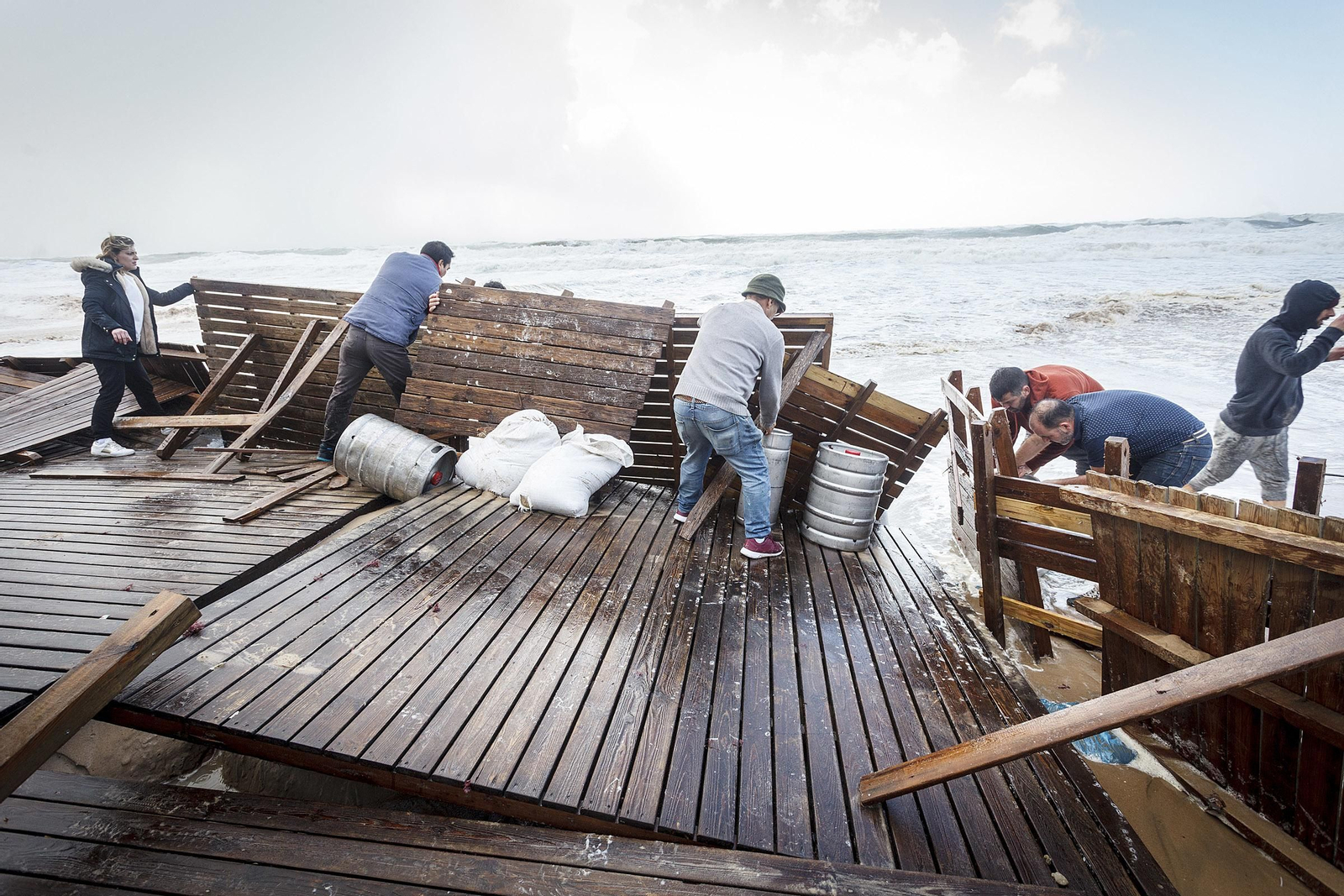 Efectos del temporal en Cádiz
