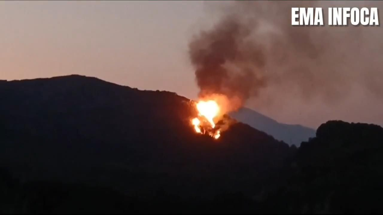 Imágenes del incendio en Monda