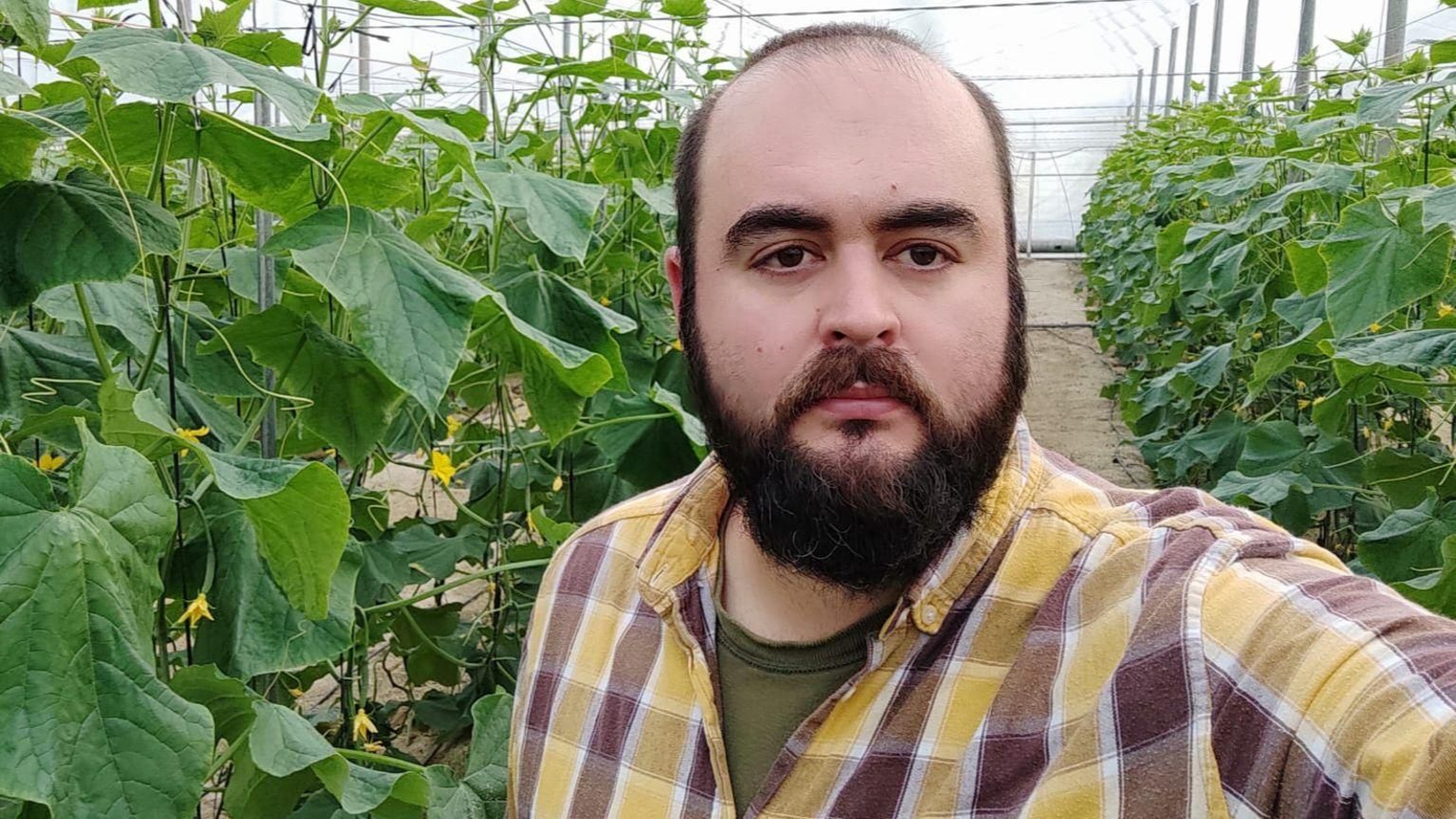 Sergio López, productor de pepinos.