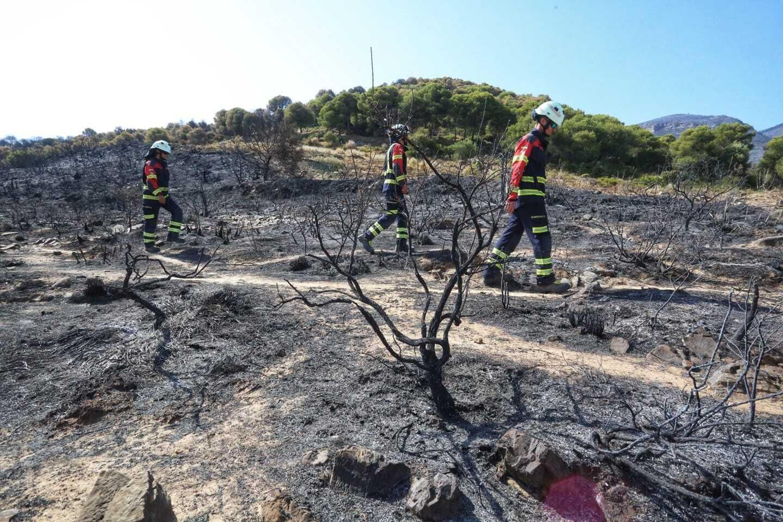 Las fotos de las zonas arrasadas por el incendio en la Sierra de Mijas