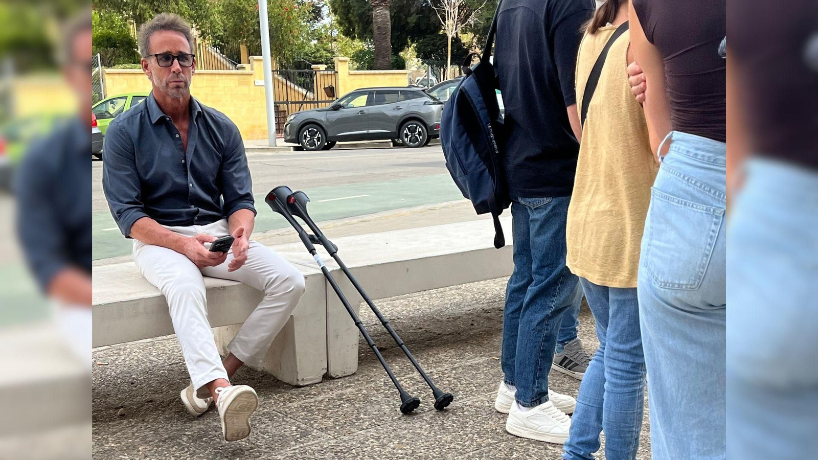 Muñoz Escassi, ante los Juzgados de Algeciras, ayer.