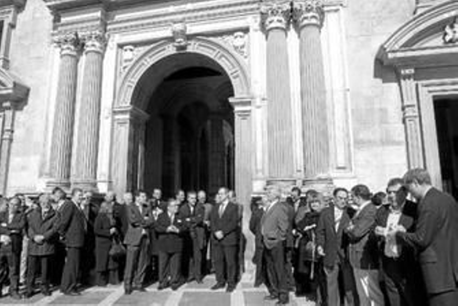 Durante la jornada de huelga del 18 de febrero hubo una concentración  a favor de modernizar la Justicia.