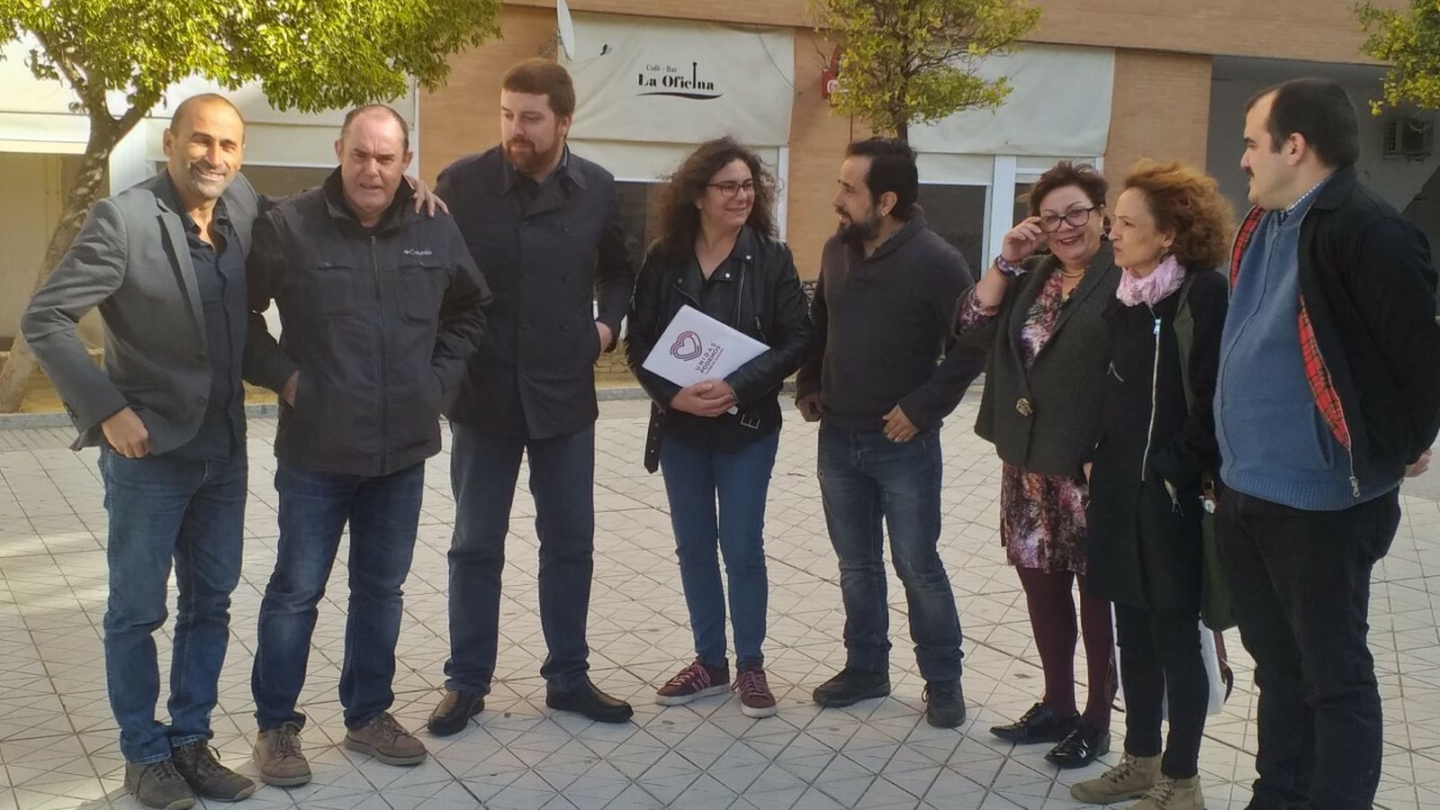 Unidas Podemos realiza su último acto en la Plaza de la Alcazaba.