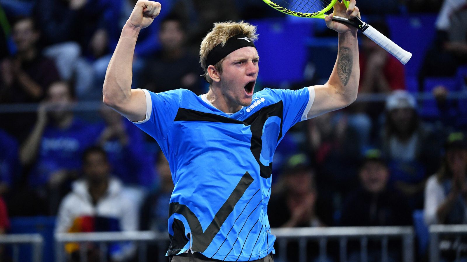 Davidovich celebra un punto.