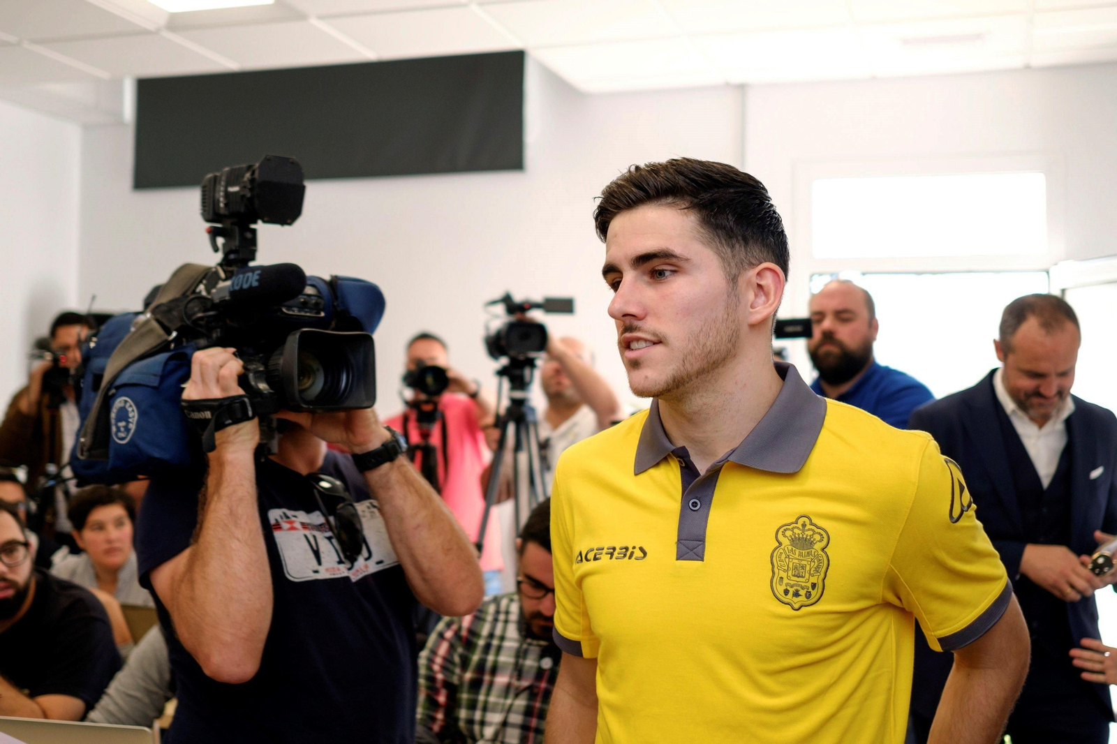 Jairo Samperio, en su presentación con el Las Palmas.