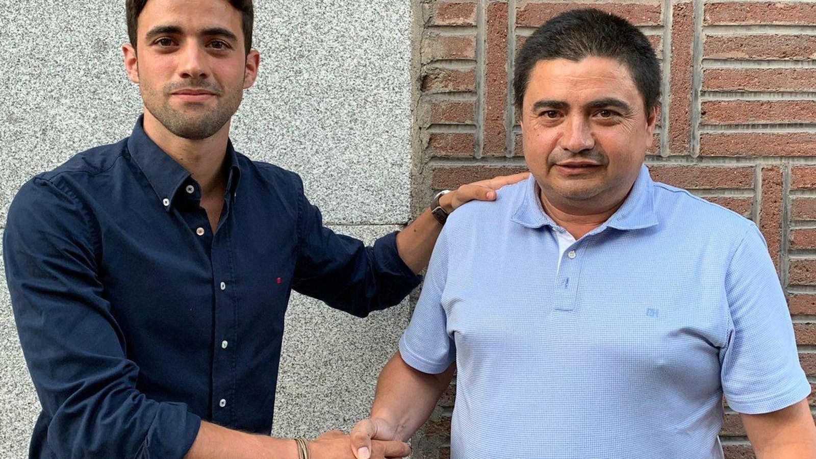 Del Moral, junto a José García Román, el presidente del Córdoba CF Futsal.