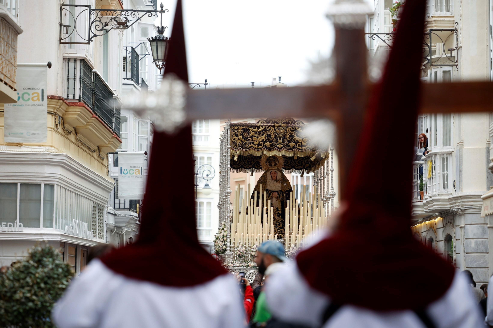 Las imágenes de la cofradía de Ecce Homo  en la Semana Santa  de Cádiz 2023