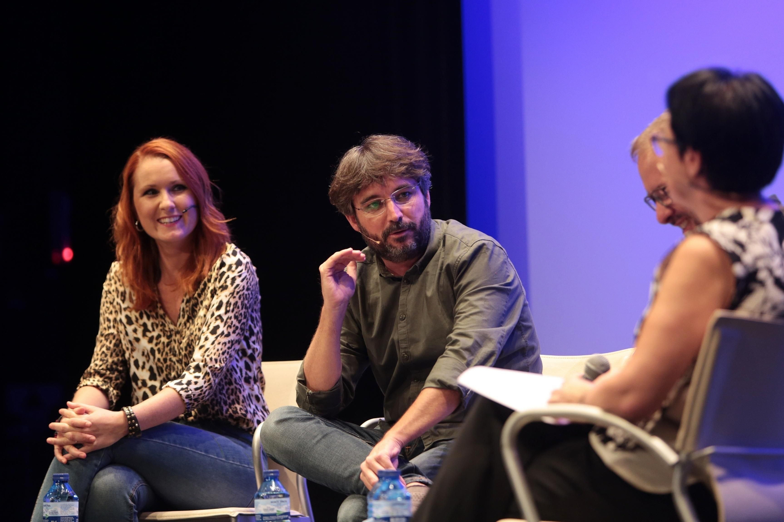 Jordi Évole, durante el coloquio celebrado ayer tarde en el Museo del Títere de Cádiz