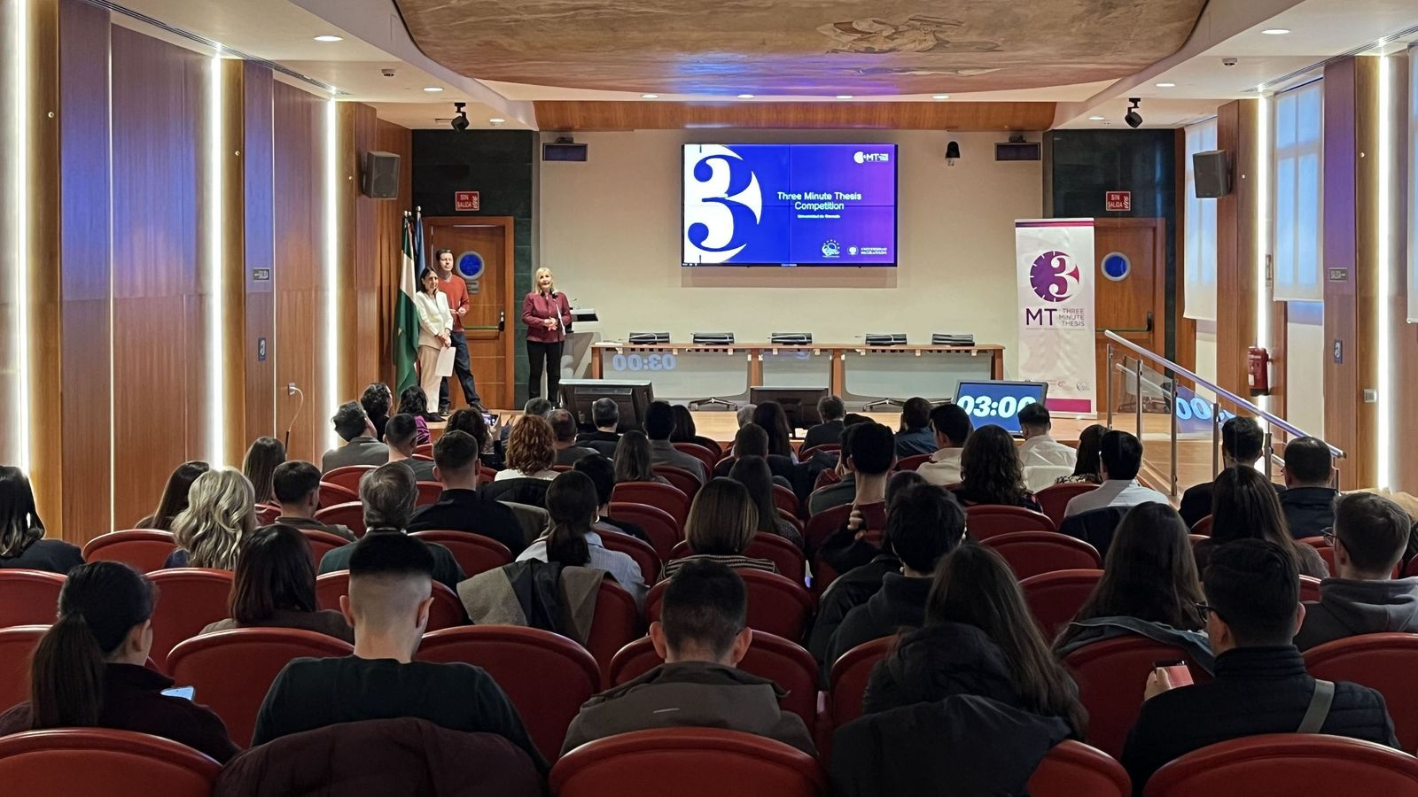 La Sala de Conferencias del Complejo Administrativo Triunfo ha sido el escenario de la semifinal UGR de Three Minutes Thesis