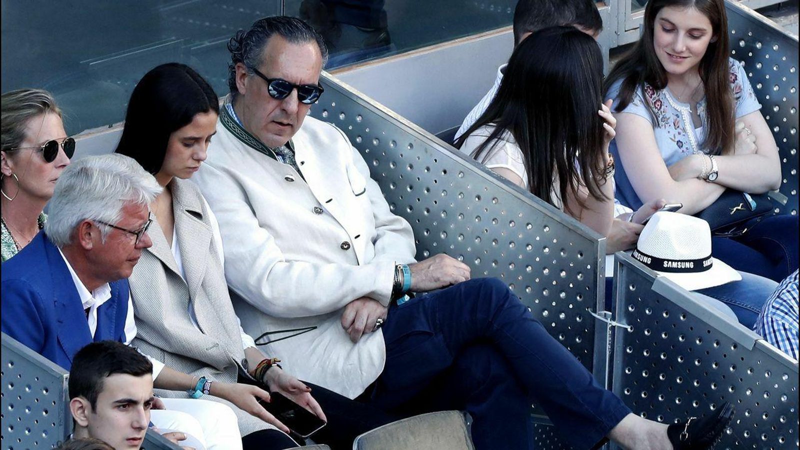 Jaime de Marichalar con su hija en el Mutua Madrid Open.