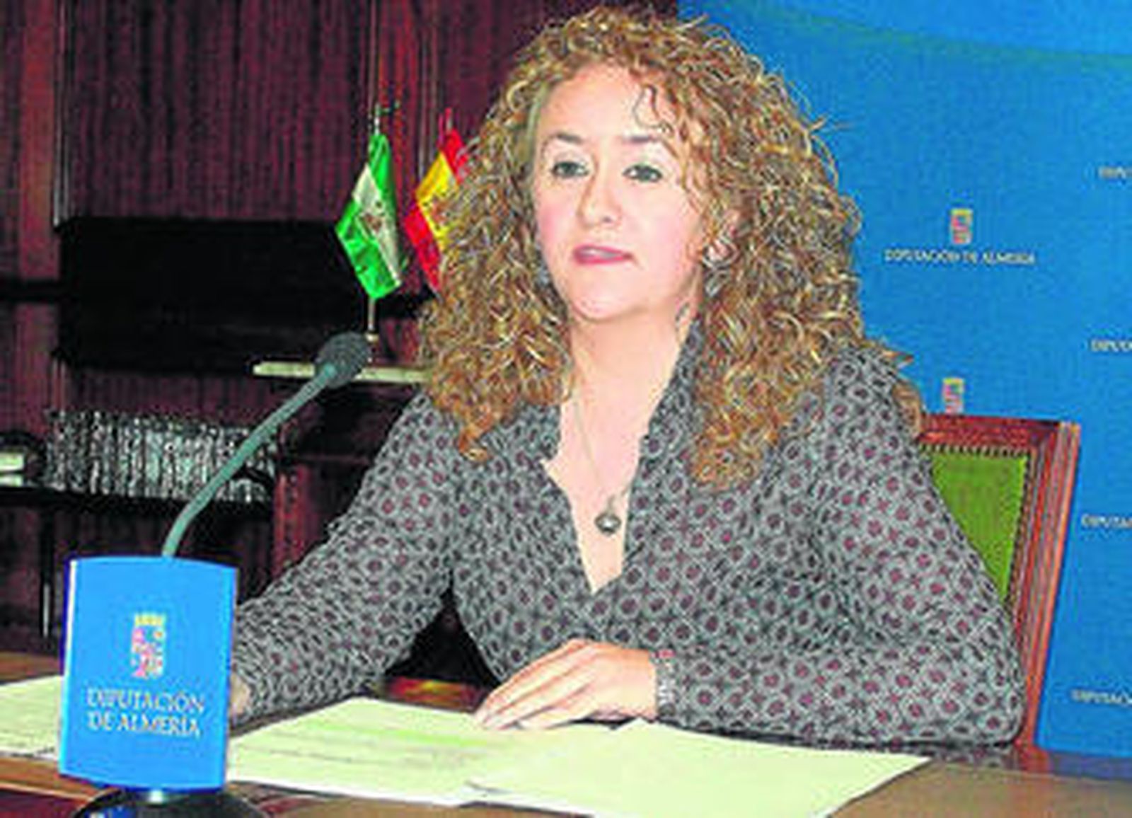 La diputada de Personal, Luisa Jiménez, durante la rueda de prensa tras la junta de gobierno.