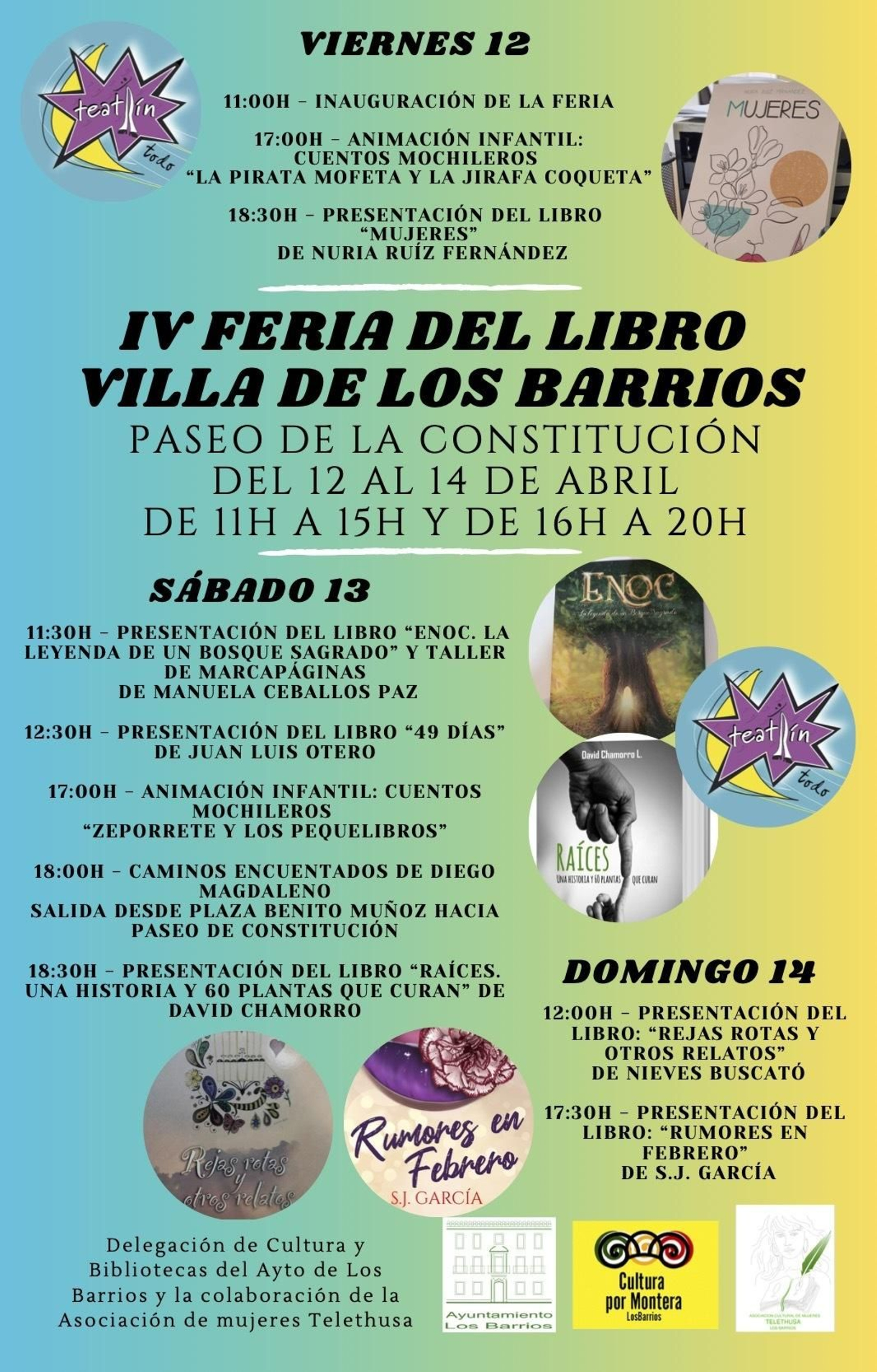 Cartel de la IV Feria del Libro de la Villa de Los Barrios.