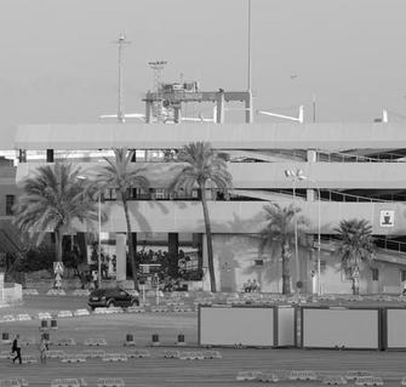 Aparcamientos donde se asentará el helipuerto.