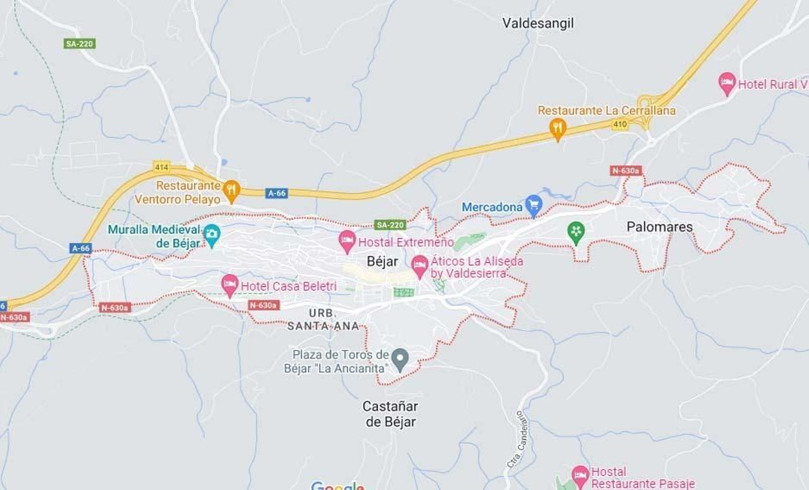 Mapa de Béjar Mapa de Béjar