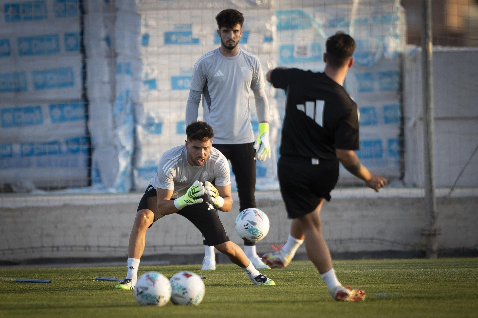 Luca Zidane en un entrenamiento del Granada CF en esta pretemporada