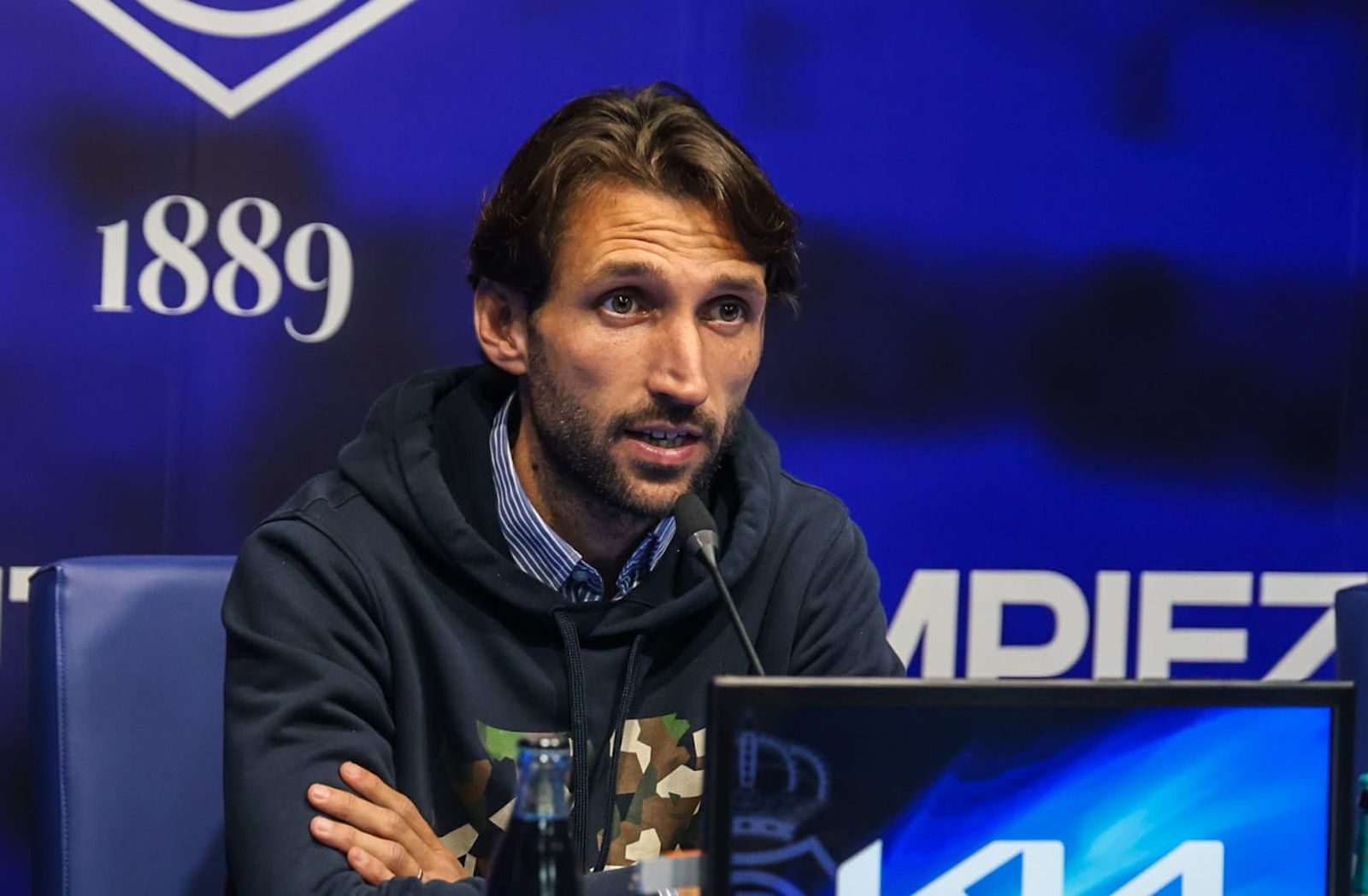 Álex Bernal, durante la rueda de prensa de este miércoles.