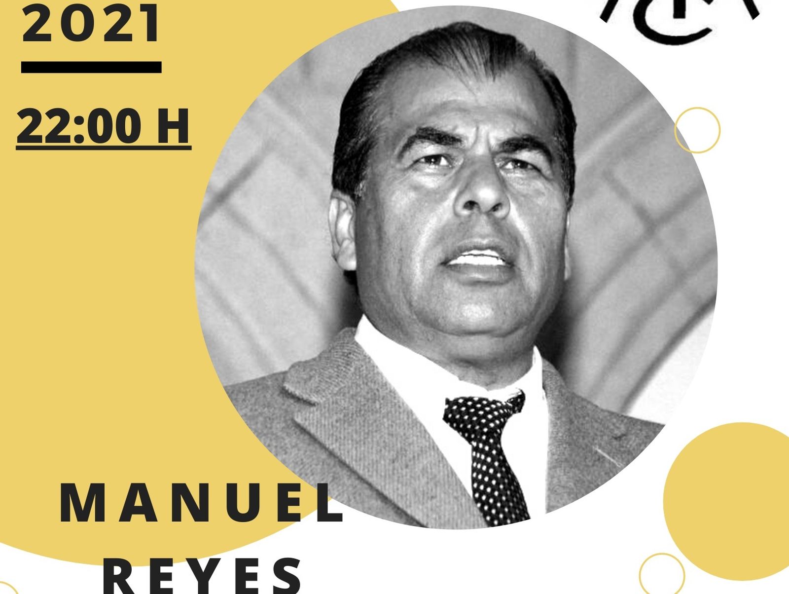 Cartel de la actuación en la peña Camarón de Manuel Reyes.