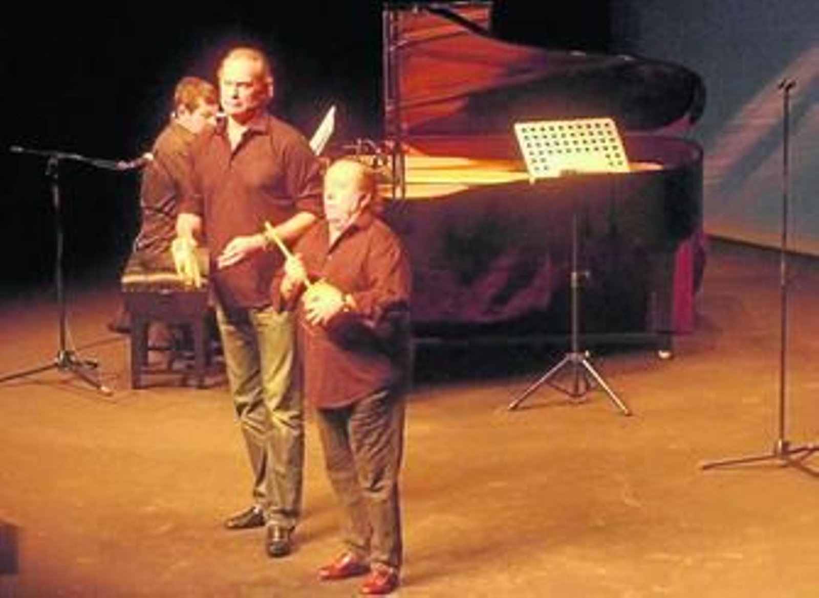 Bertín Osborne y Arévalo durante este espectáculo donde aseguran que son mellizos.