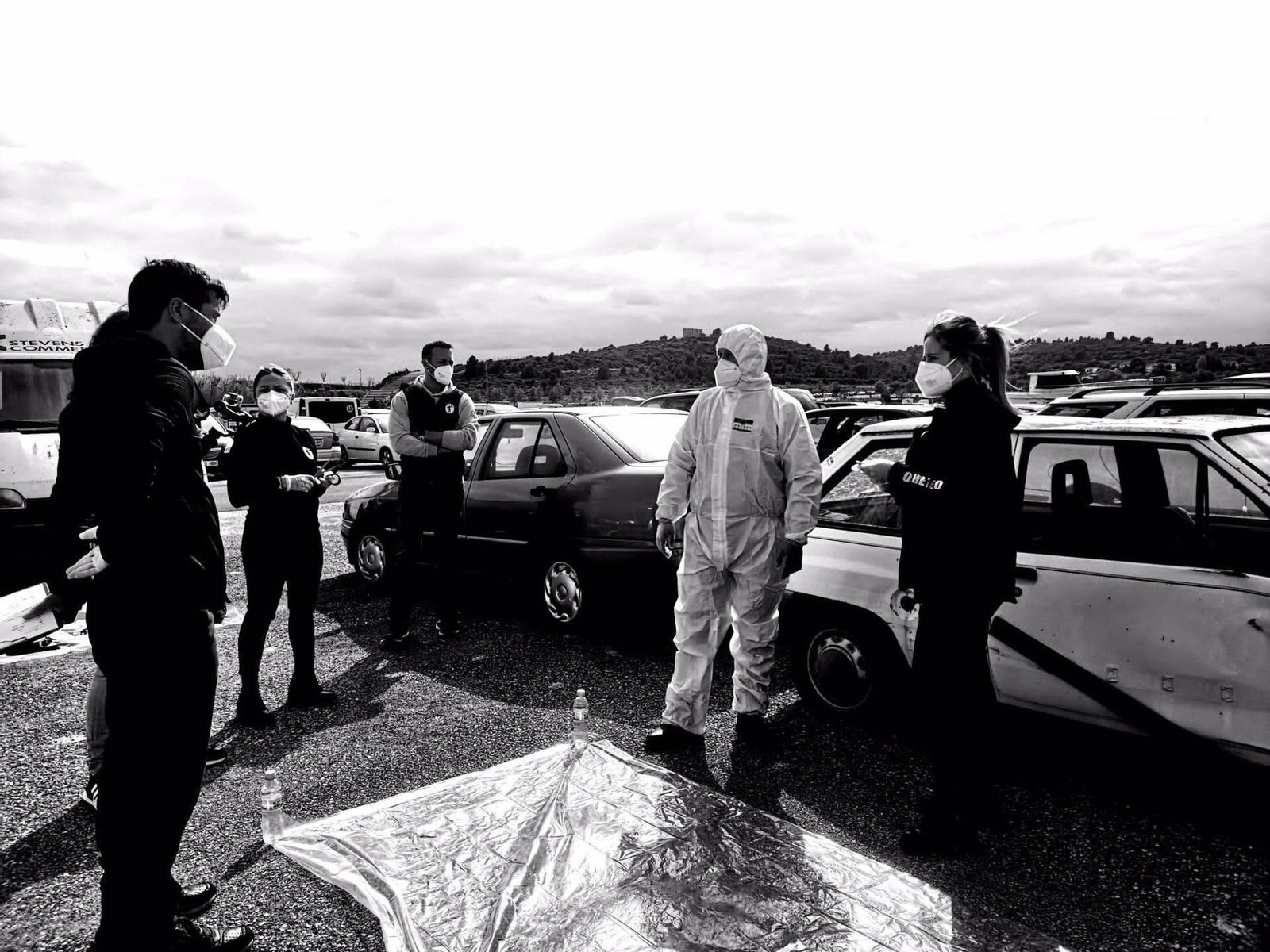 Vehículo de Miguel Ricart y pruebas en el depósito judicial.