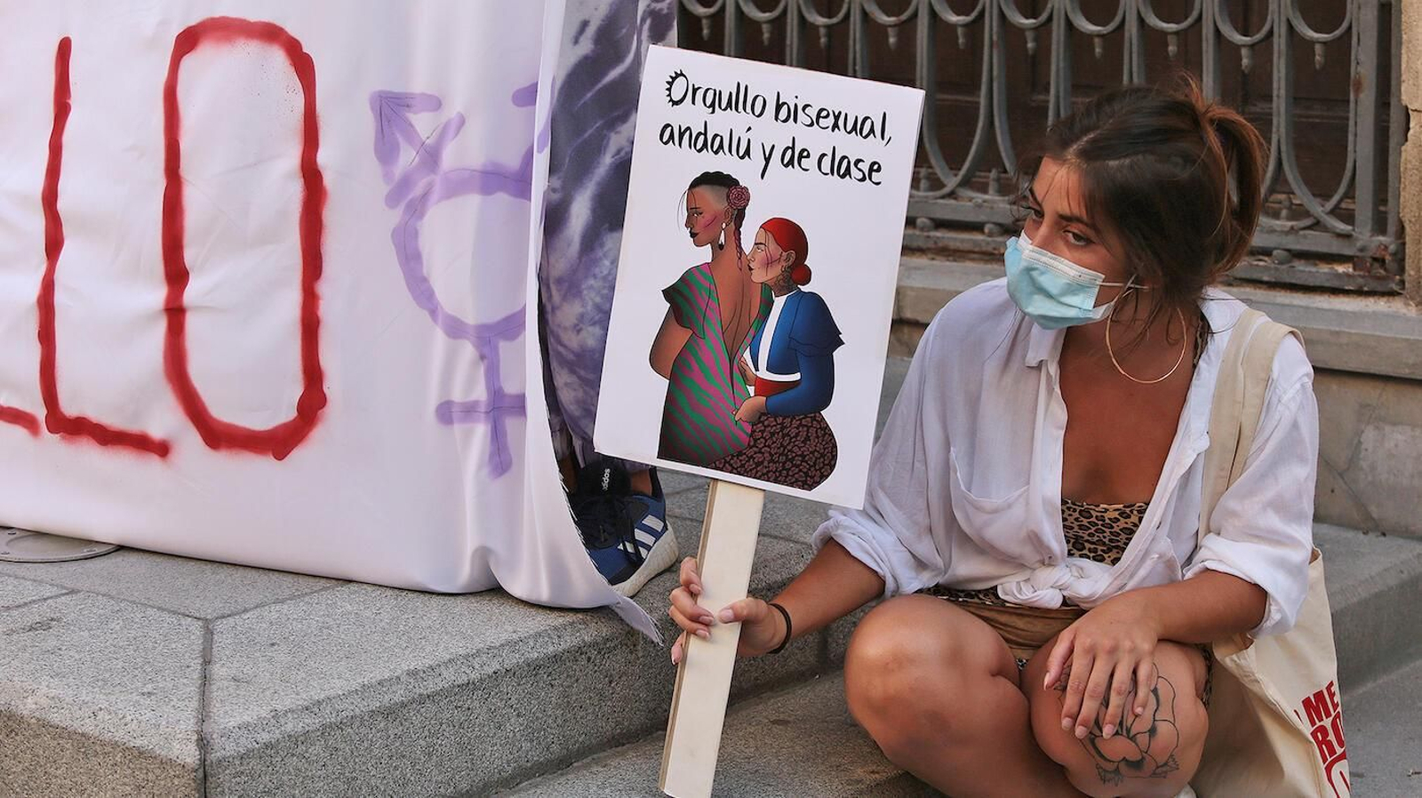 Un cartel reivindicativo en el Día del Orgullo.