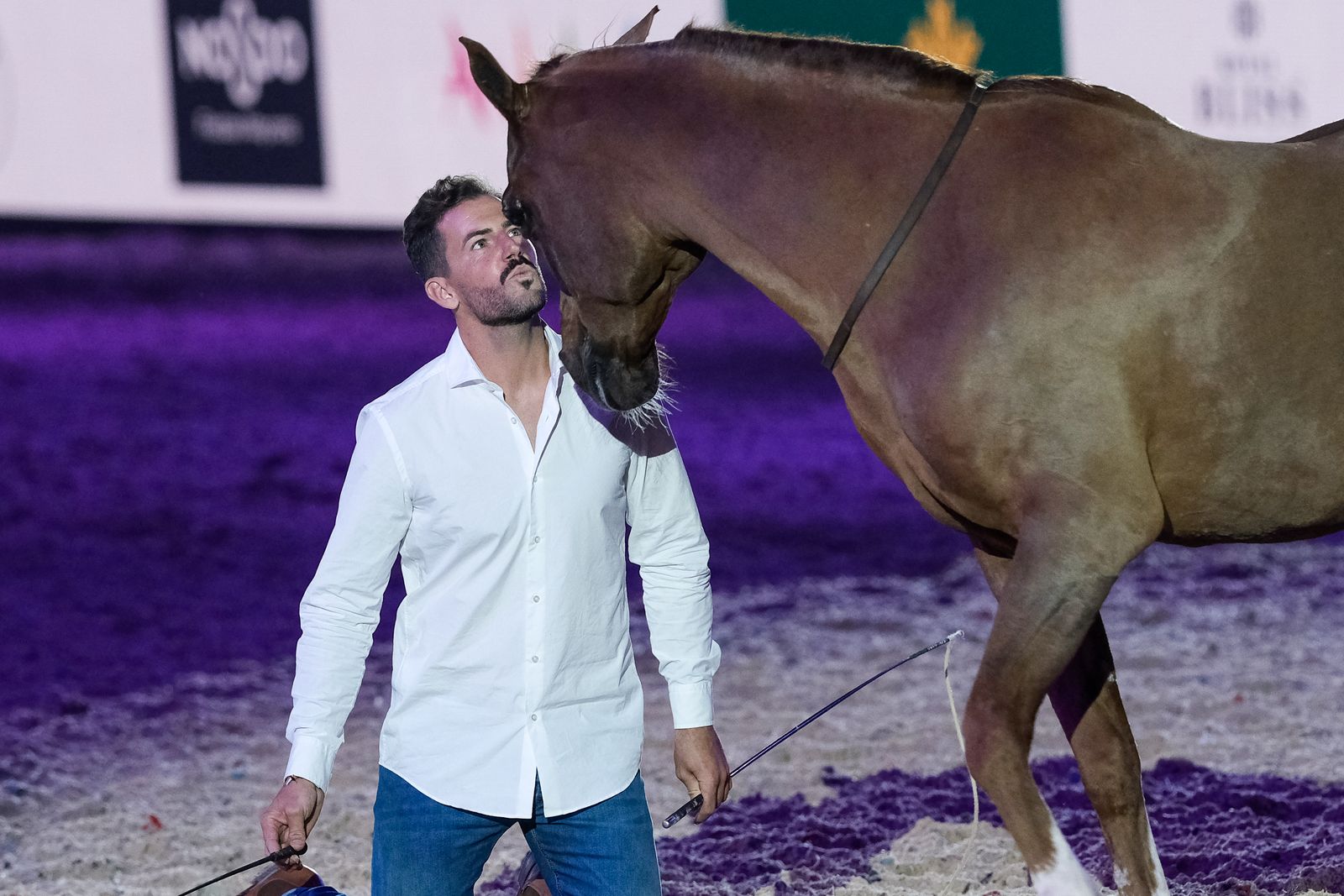 Santi Serra durante uno de sus números ecuestres en Sicab.