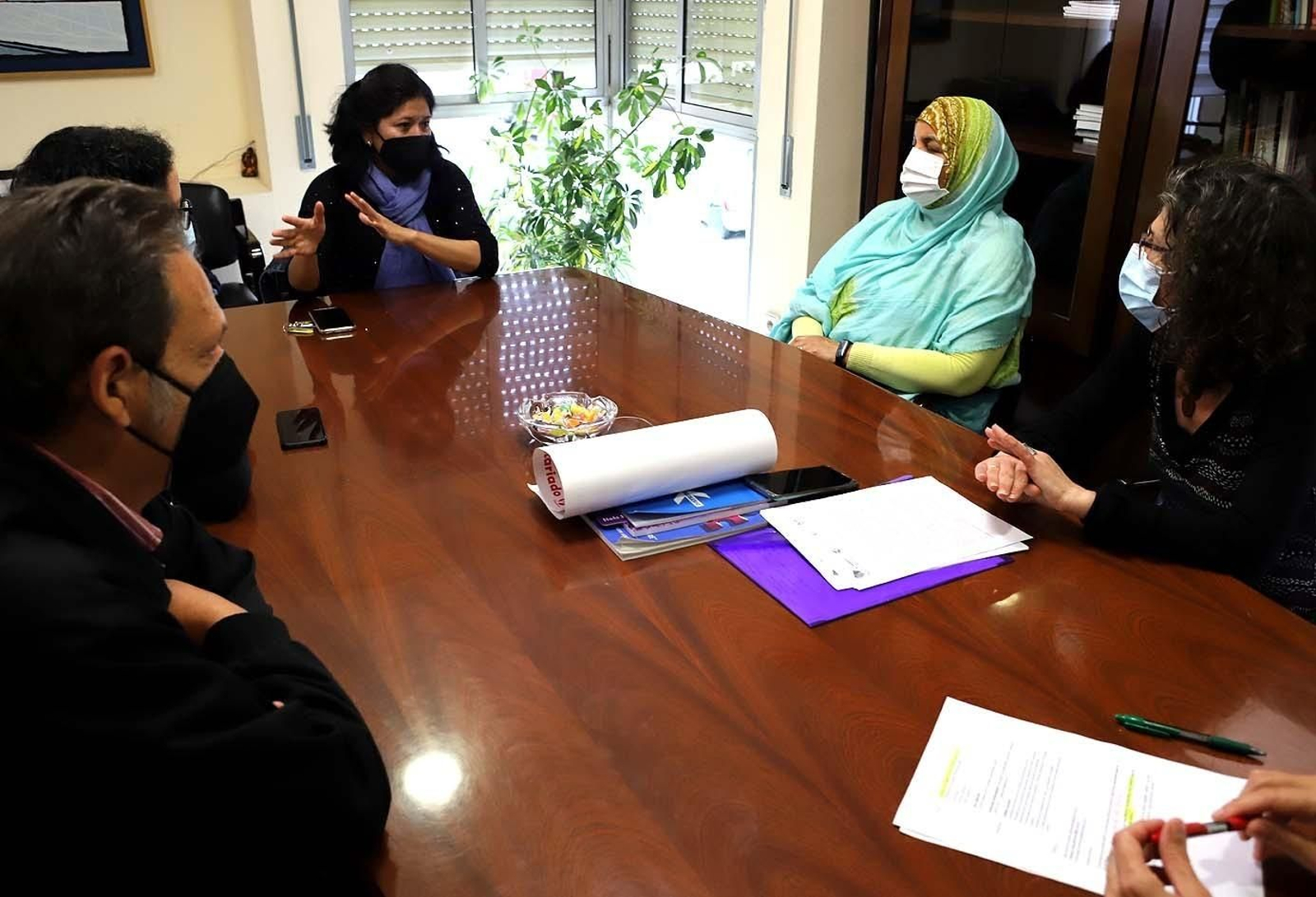 Ana Hérica Ramos, en la reunión con ASPO. Ana Hérica Ramos, en la reunión con ASPO.