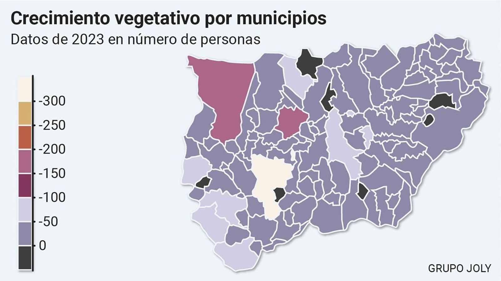 Crecimiento vegetativo por municipios