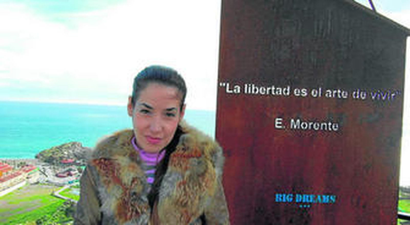 Diana Cristobal, ayer, poco antes de recoger su premio.