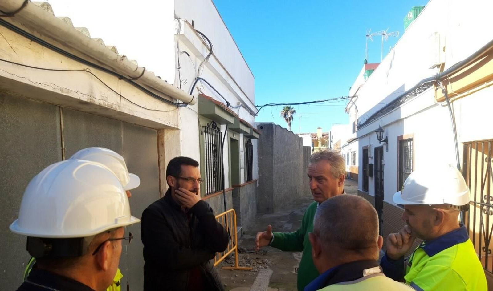Juan Franco, en su visita al pasaje María Guerrero de La Línea.