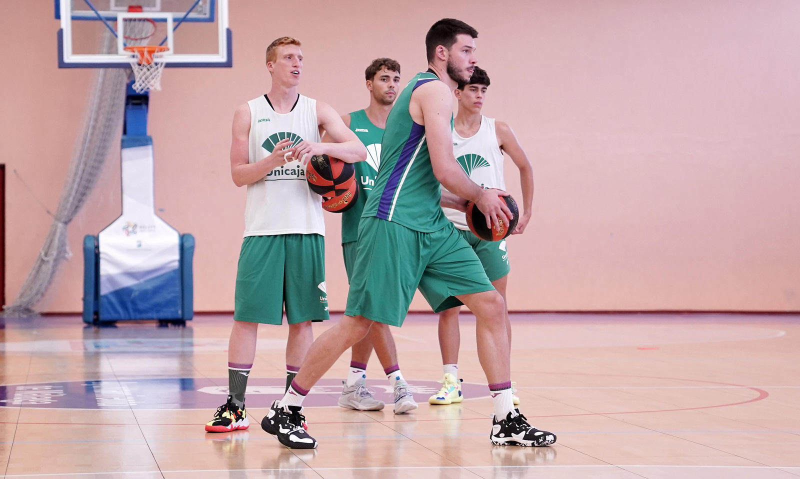 Las fotos del entrenamiento del Unicaja en grupo