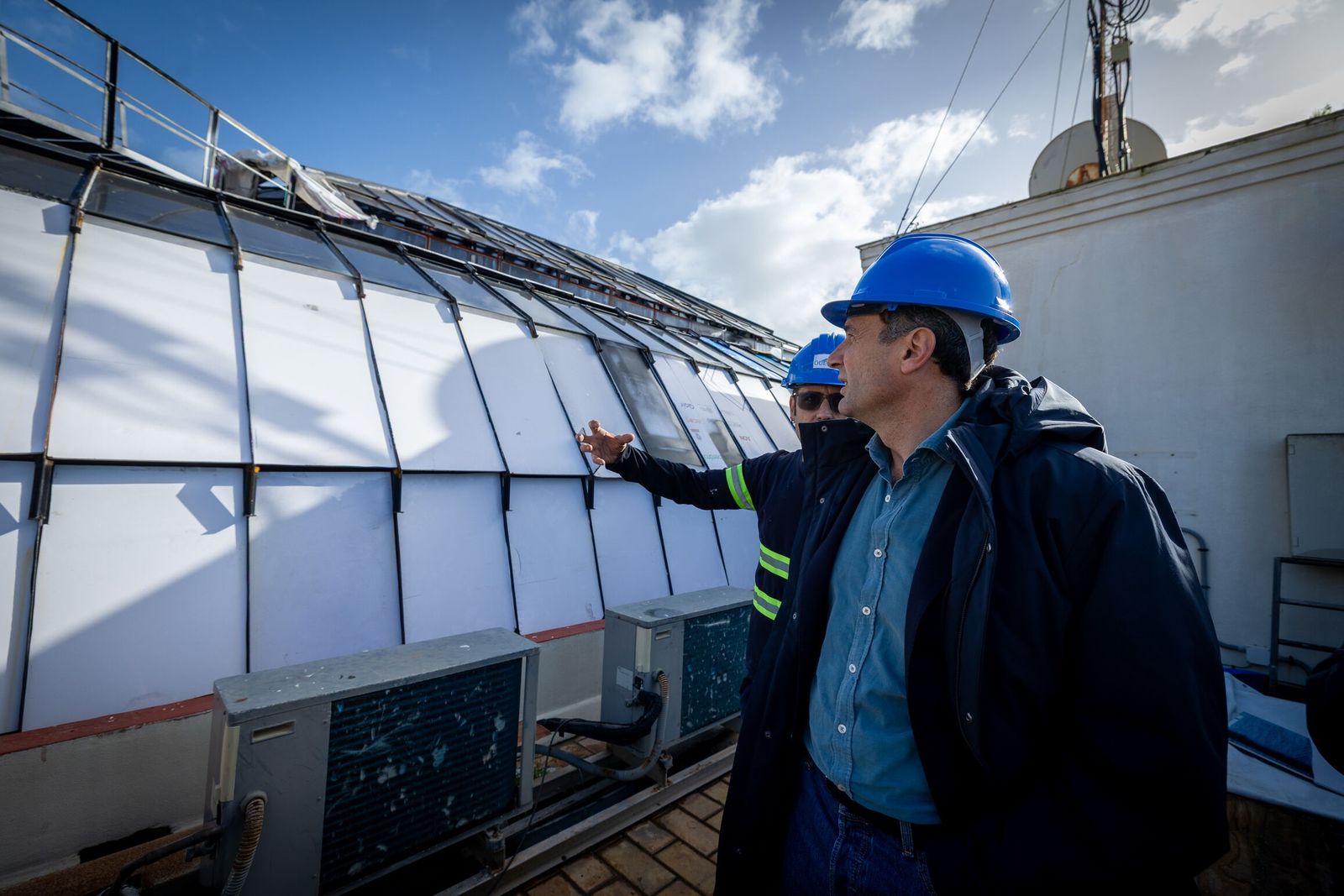 Bruno García durante una reciente visita a las obras del Palacio de Congresos.