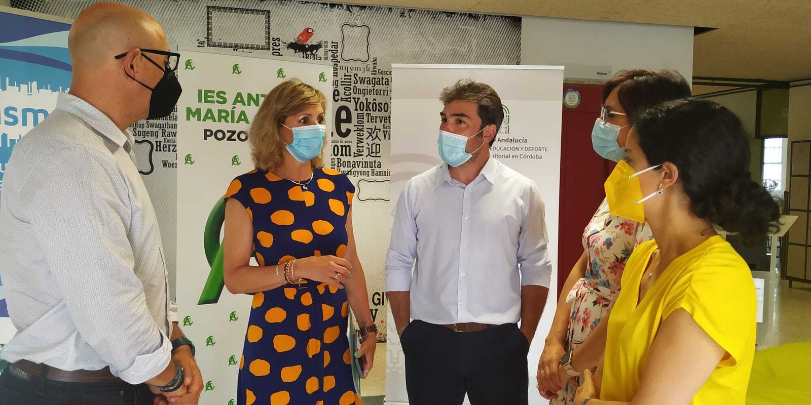 Inmaculada Troncoso, durante una reciente visita al colegio Antonio María Calero, de Pozoblanco.