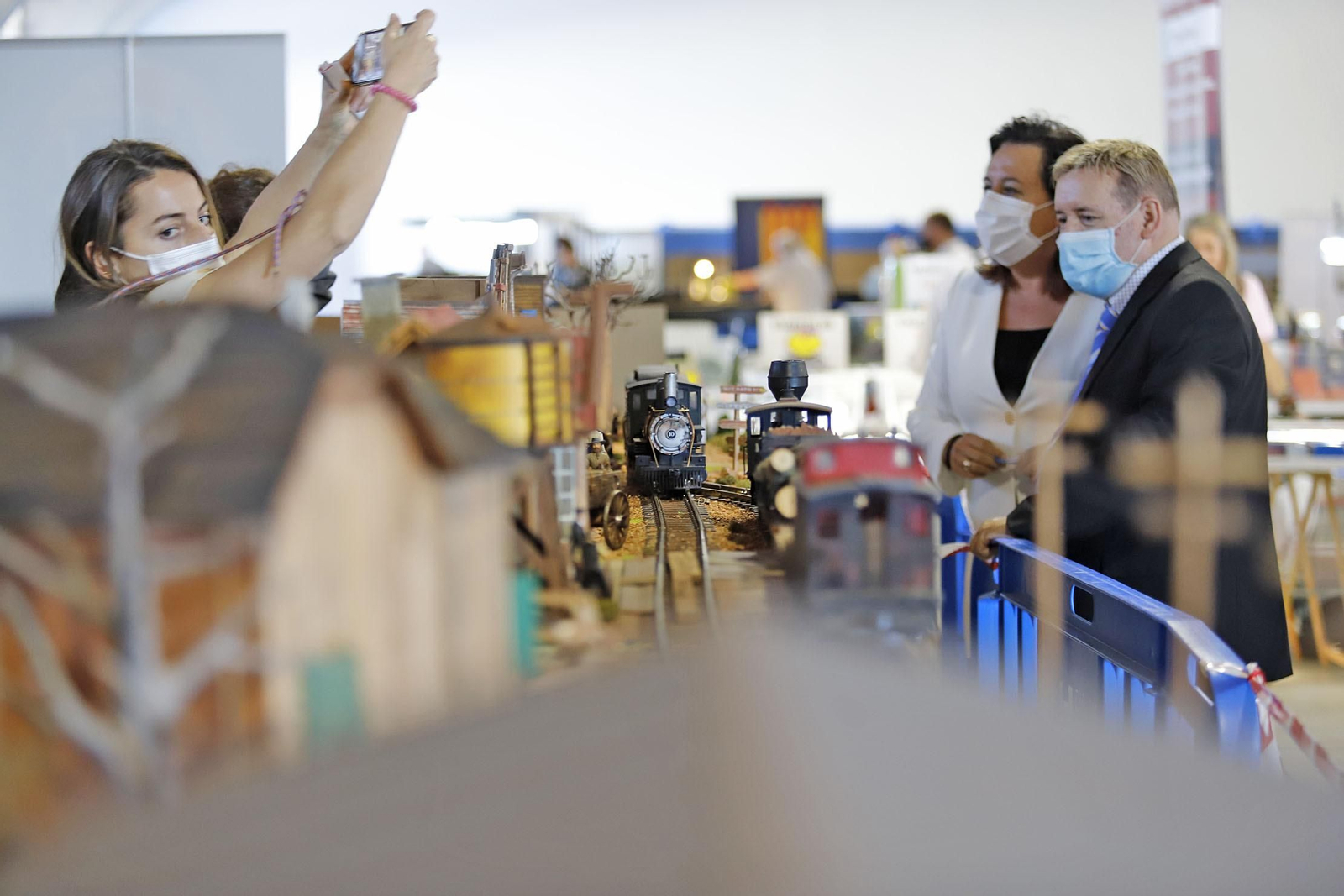 Imágenes de la exposición del 'Encuentro de Modelismo Ferroviario Huelva 2021',