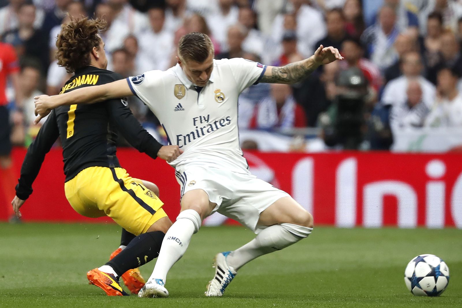 La ida de semifinales del Madrid-Atlético de 'Champions'