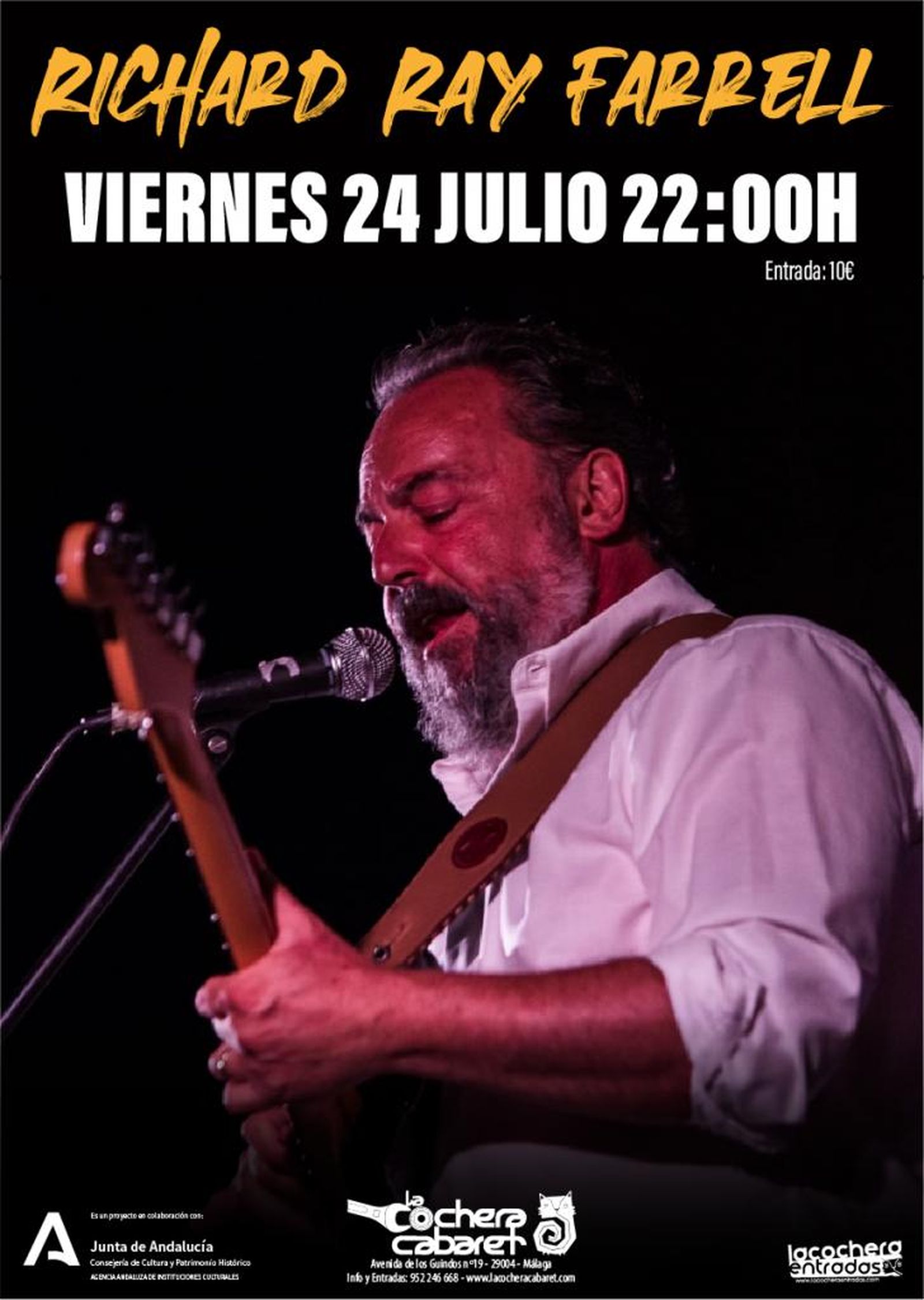 Cartel del concierto de Richard Ray Farrell.