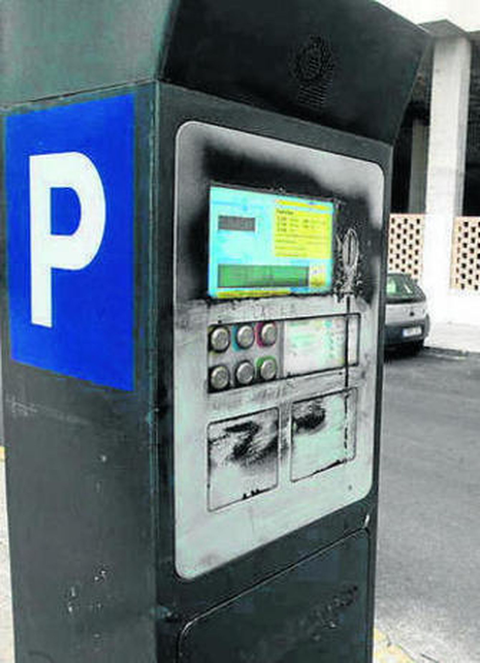 Un parquímetro, en La Línea.