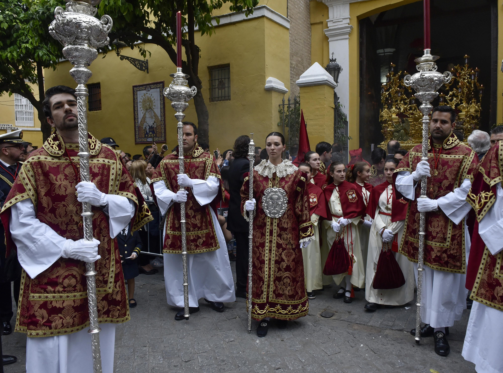 Una imagen de la hermandad de La Lanzada, un Miércoles Santo en Sevilla.