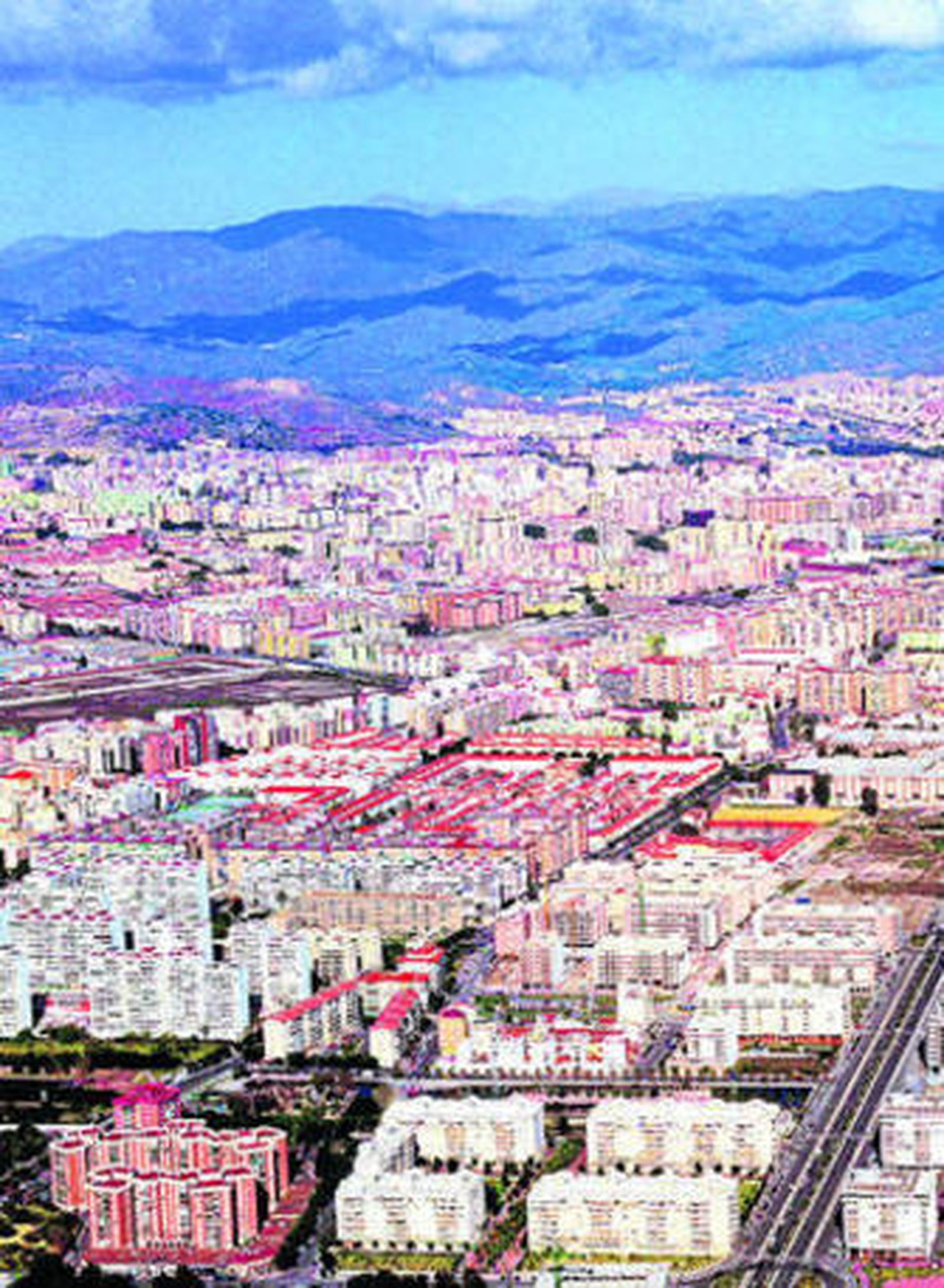 Imagen aérea de la zona oeste de la capital.