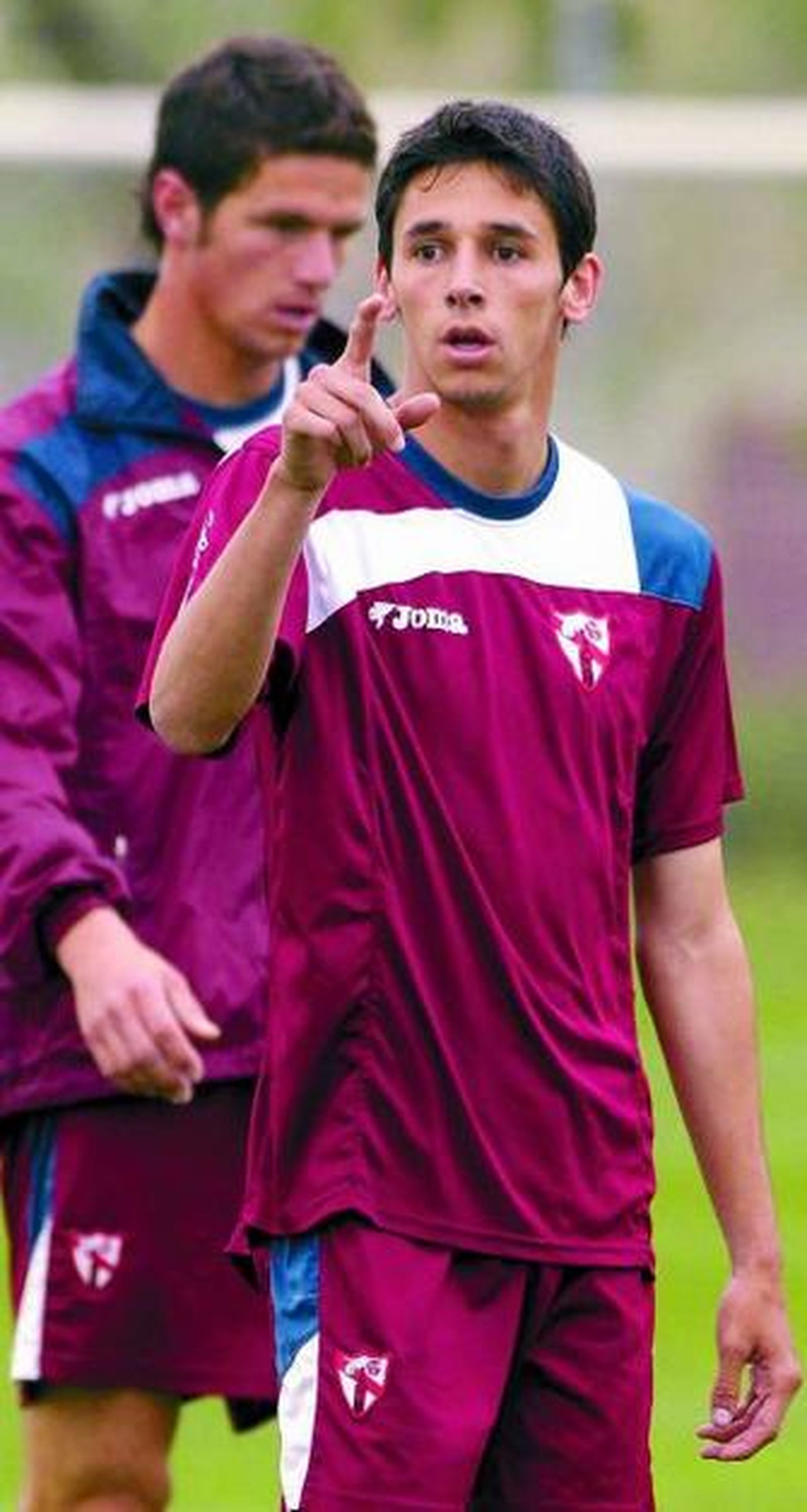 Redondo, durante un entrenamiento esta semana.