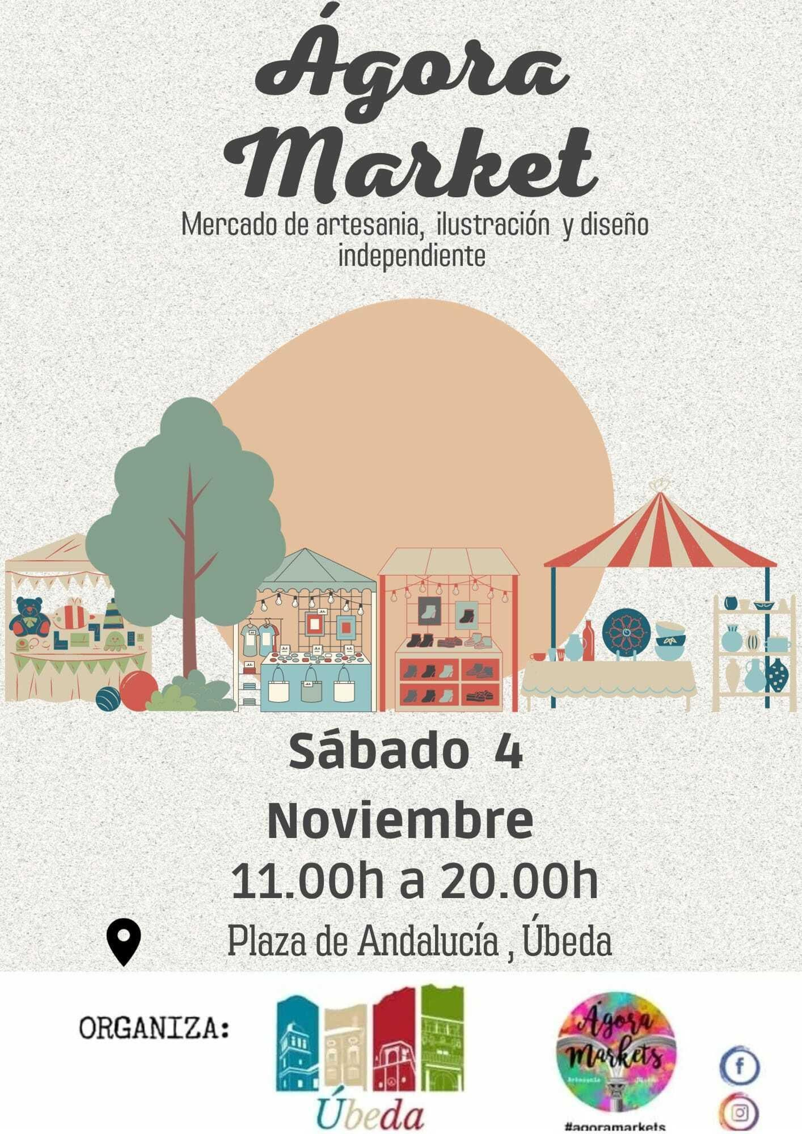 Cartel de una nueva edición de Ágora Market en Úbeda para este sábado.