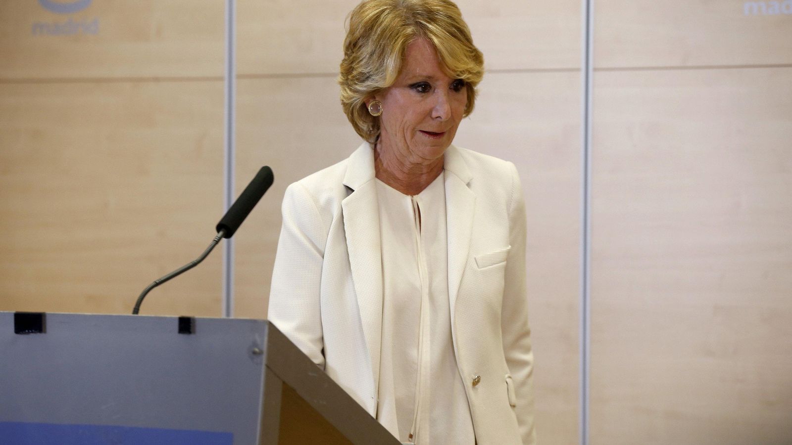 Esperanza Aguirre, tras anunciar que deja el PP en 2017.