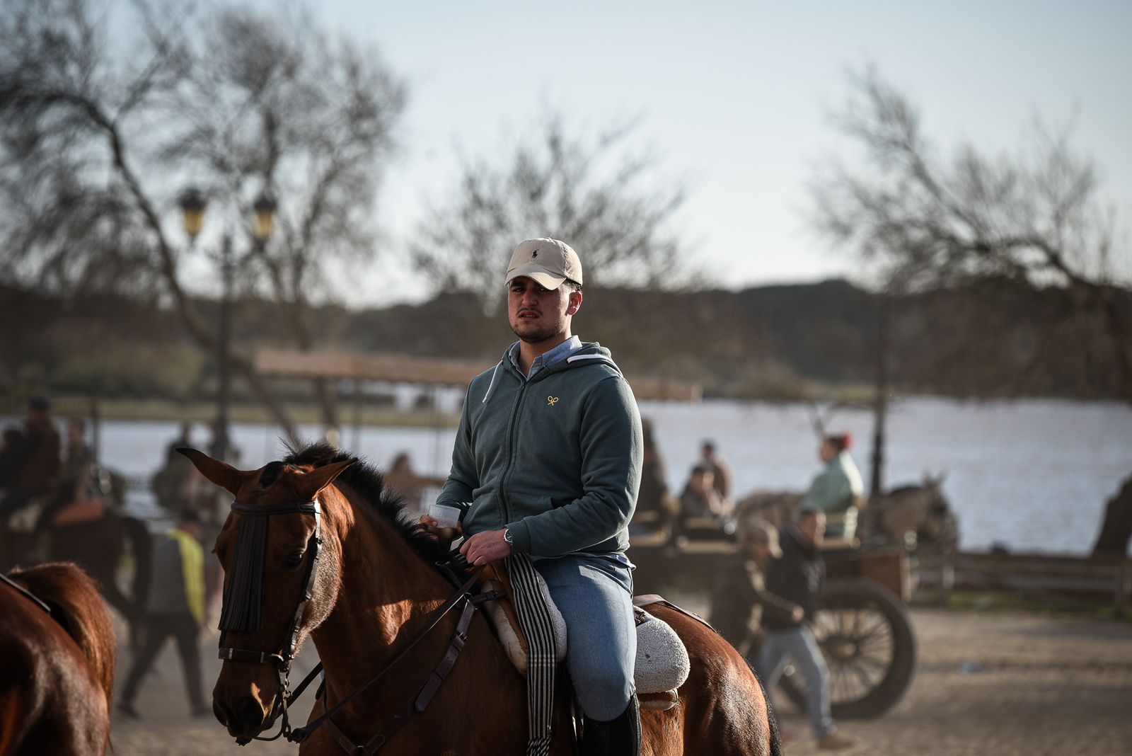Imágenes del ambiente en la Aldea de El Rocío el domingo 26 de febrero