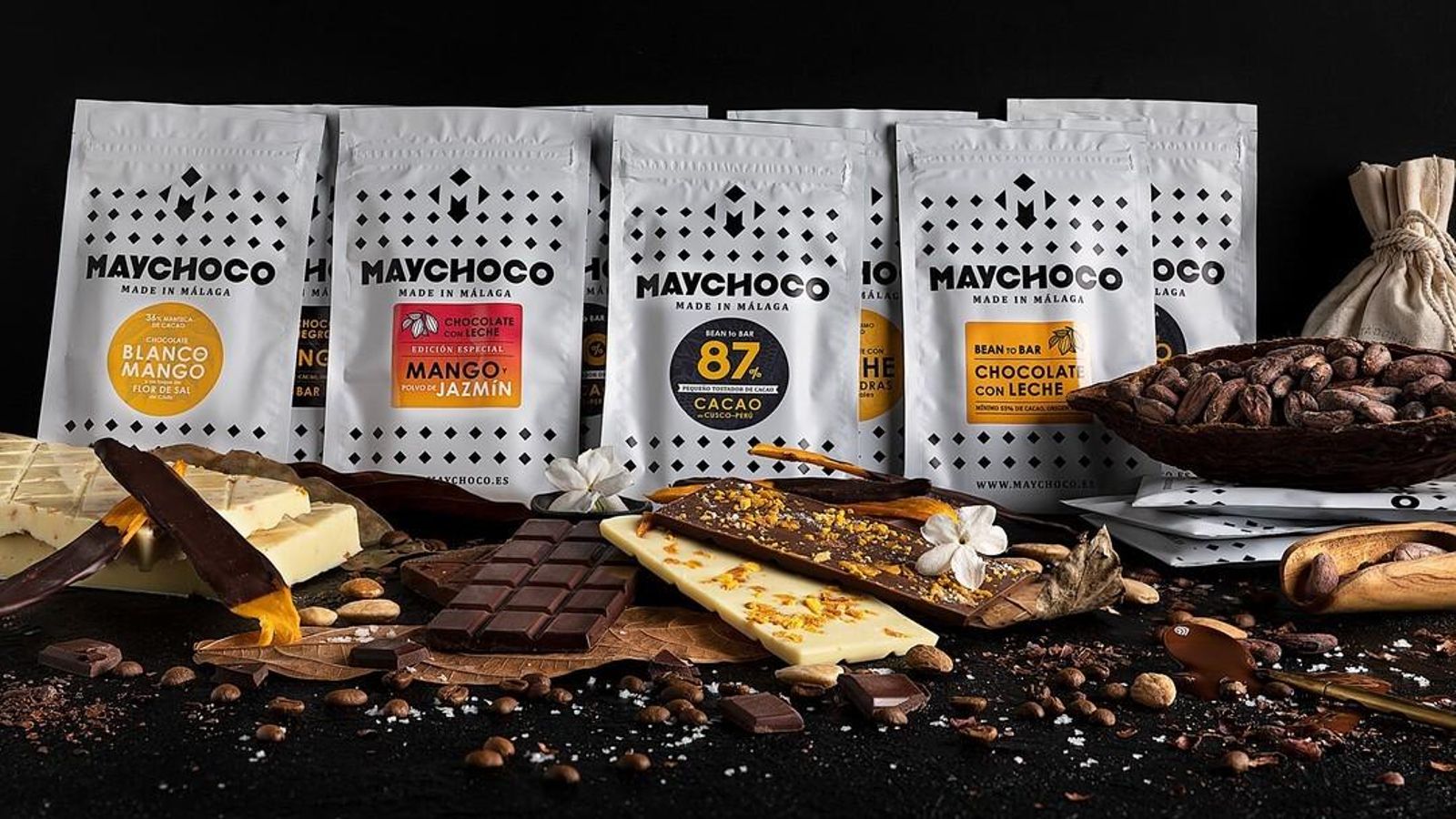 Algunos de los chocolates de Maychoco.