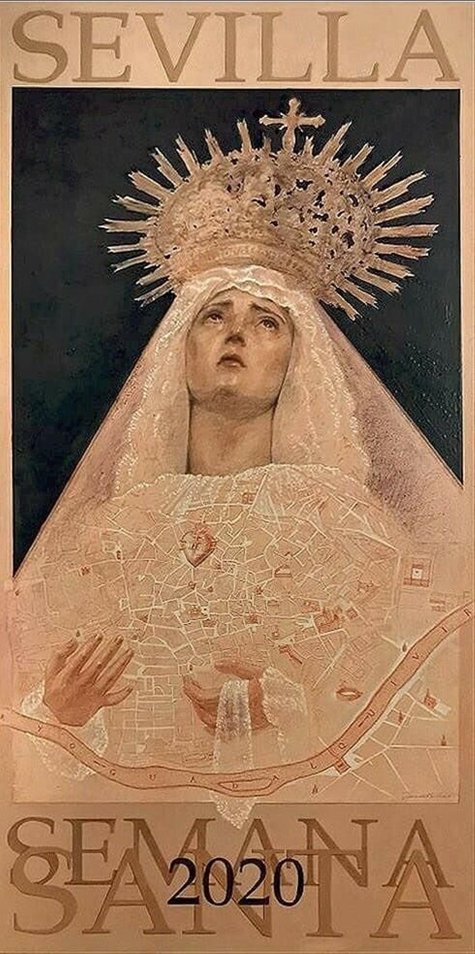El cartel de Daniel Bilbao para la Semana Santa de Sevilla 2020.