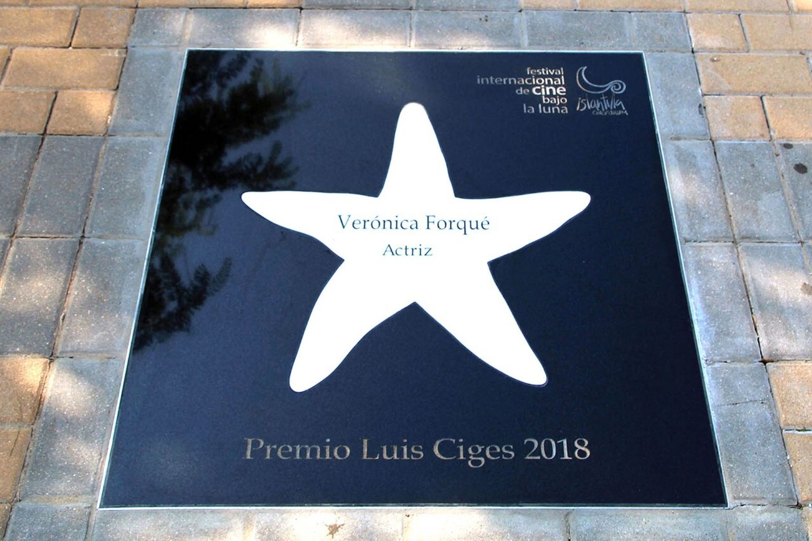 Estrella de Mar dedicada a Verónica Forqué en el Paseo Marítimo de Islantilla.