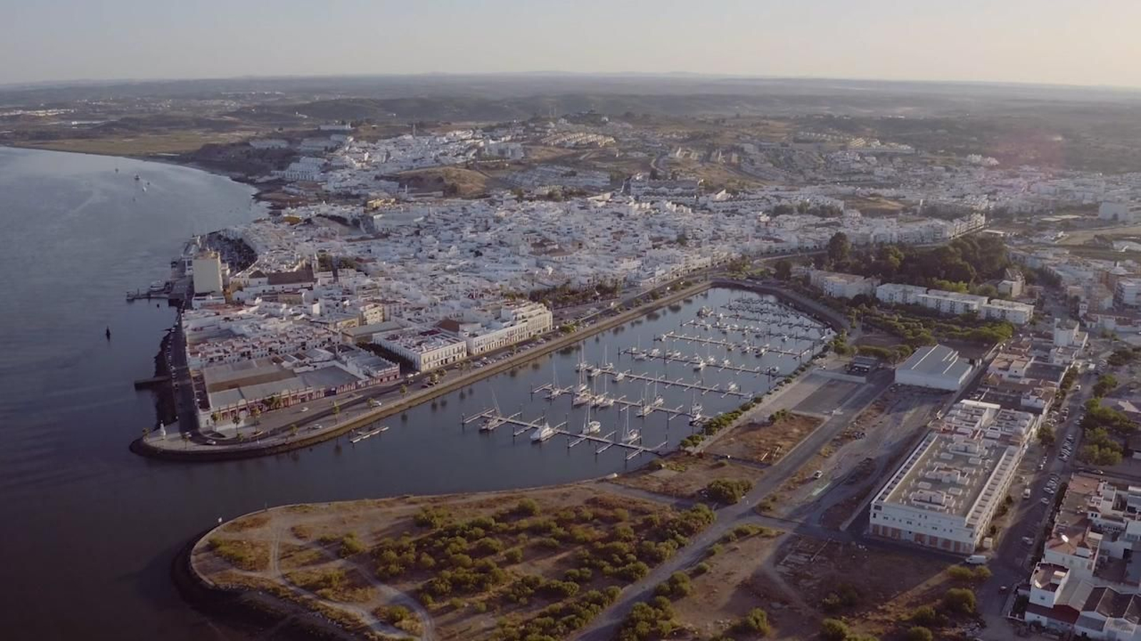 Vista aérea de la localidad de Ayamonte.