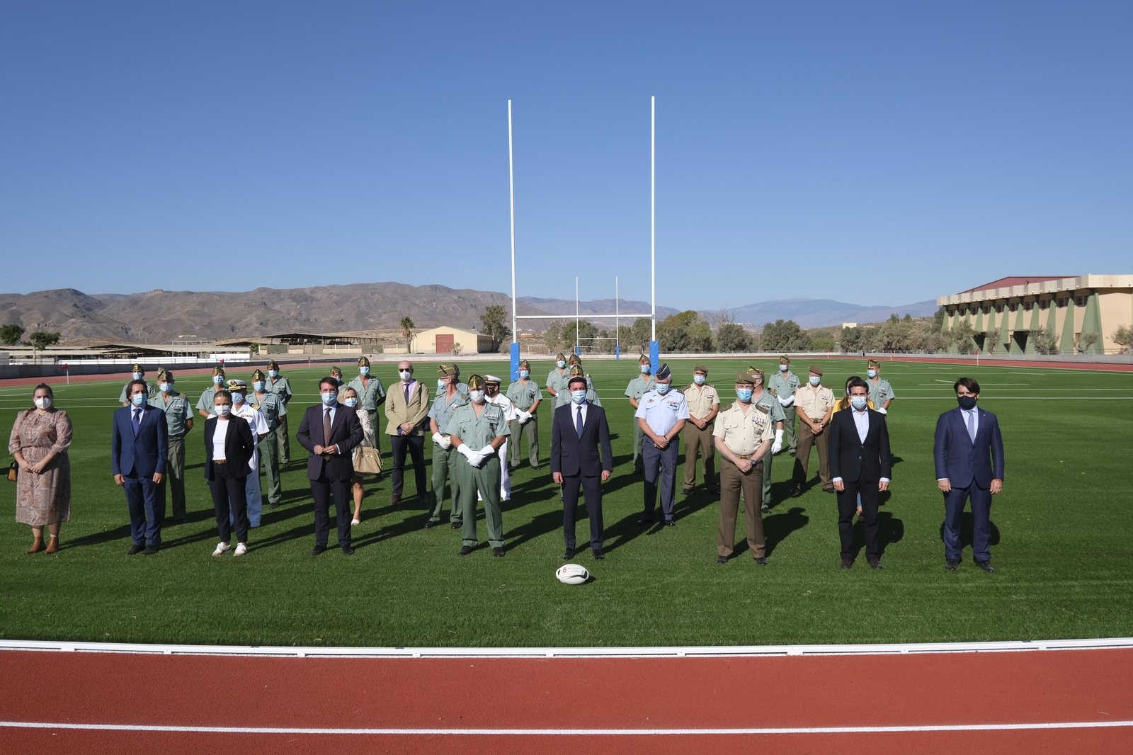 Fotogalería inauguración pista de atletismo y campo de rugby en la Base Militar Álvarez de Sotomayor