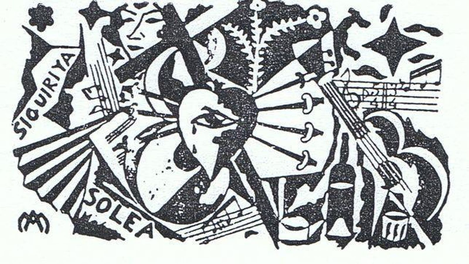 Ilustración de Manuel Ángeles Ortiz para el Concurso del Cante Jondo de 1922.