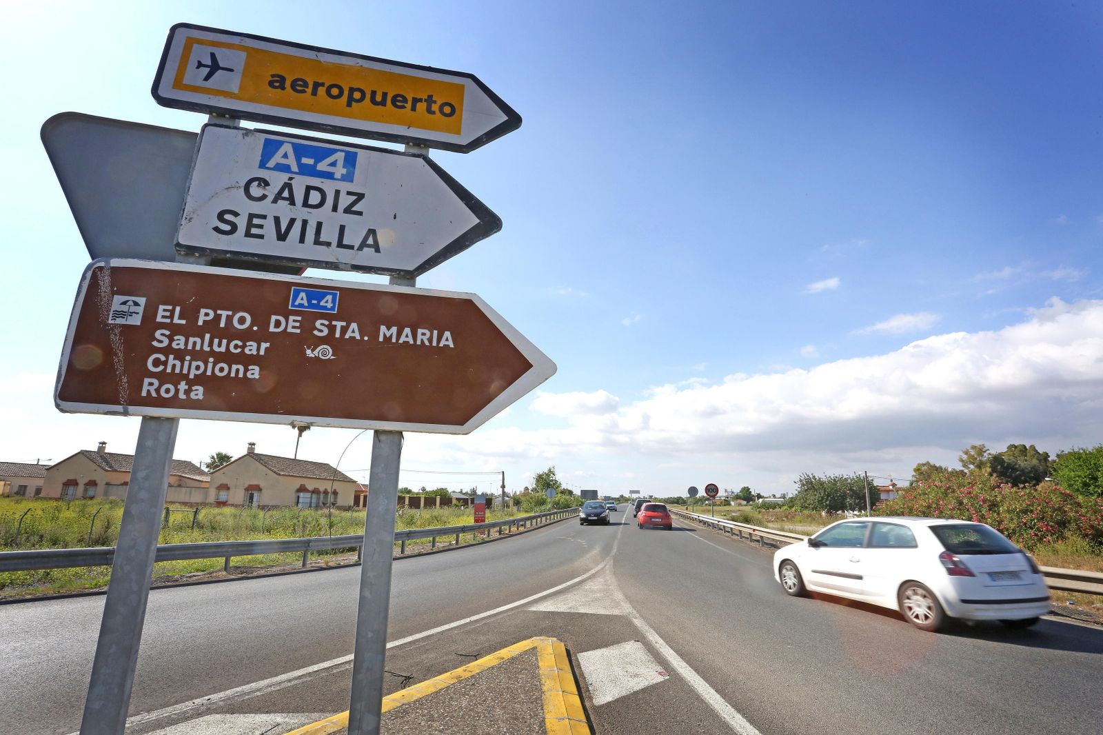 Incorporación desde la N-349 a la carretera nacional IV.